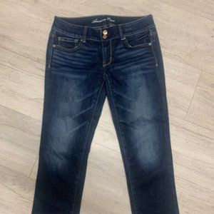 American Eagle jeans size 8 stretch jean ankle length .